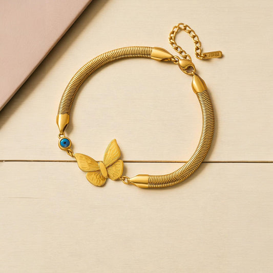 TITLIYA TITLI-026 – Butterfly Evil Eye Beaded Bracelet (Boho)