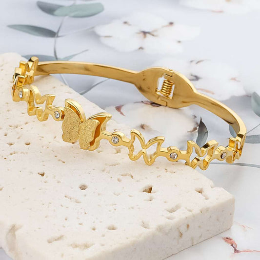 TITLIYA TITLI-034 – Elegant Multiple Butterfly Design Bracelet in Gold