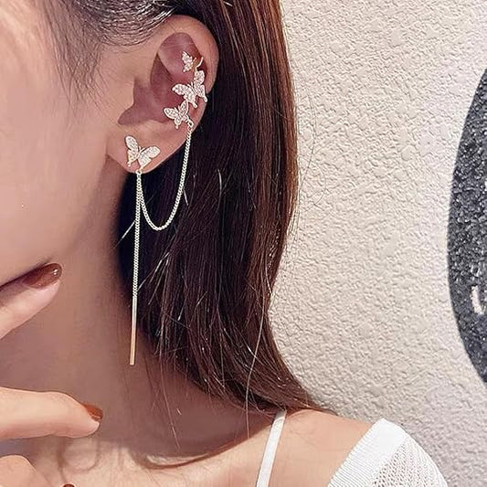 TITLIYA TITLI-040 – Gold Butterfly Ear Climber