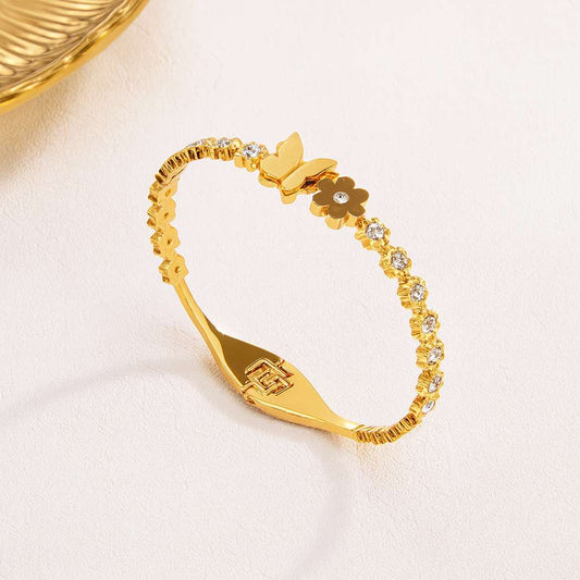 TITLIYA TITLI-033 – Gold Plated Butterfly Shape Premium Bracelet