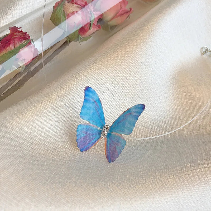TITLIYA TITLI-005 – Purple Butterfly Choker Necklace (Adjustable)
