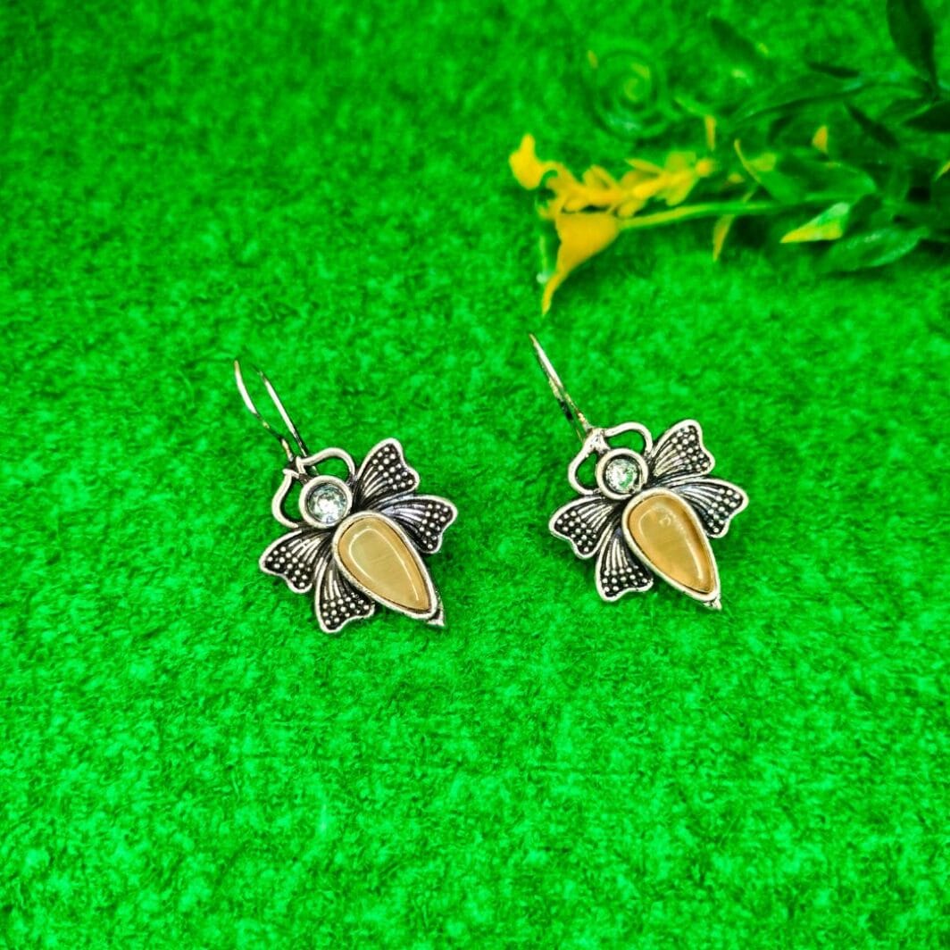 Buy Silver Wing Butterfly Earrings with Fish Hook