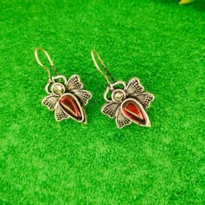 Buy Wine Red Shining Butterfly Earrings at Best Price