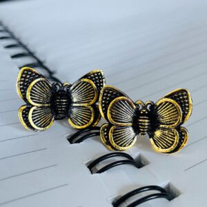 Gold Plated Butterfly Shaped Stud Earrings for Women & Girls