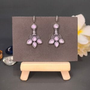 Latest Purple Stone Drop Earrings for Women & Girls