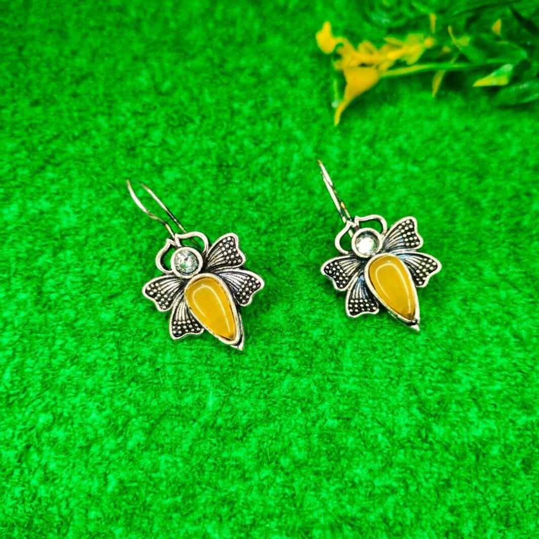 Latest Yellow Butterfly Dangle Earrings Online in India