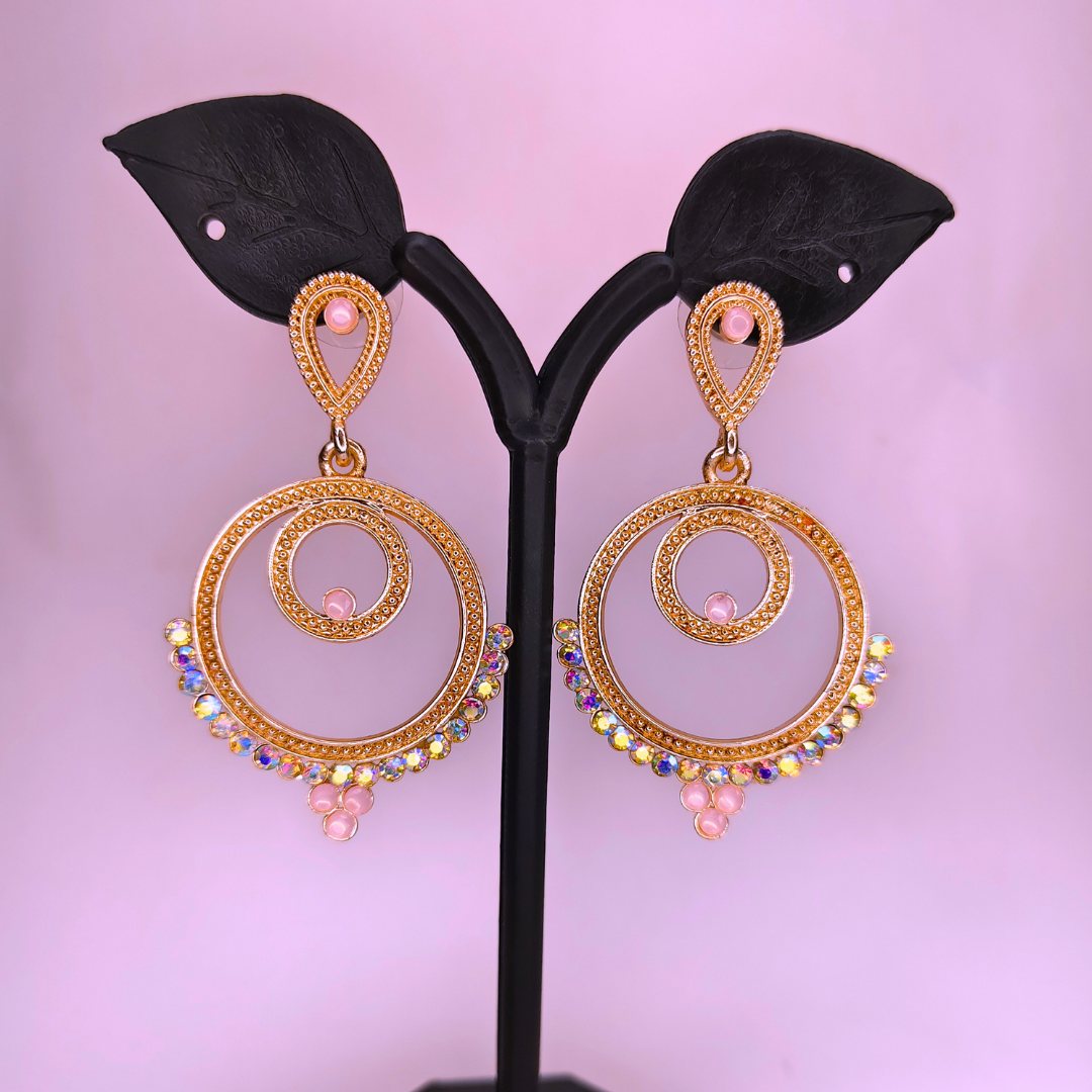 Light Pink Chandbali Earrings