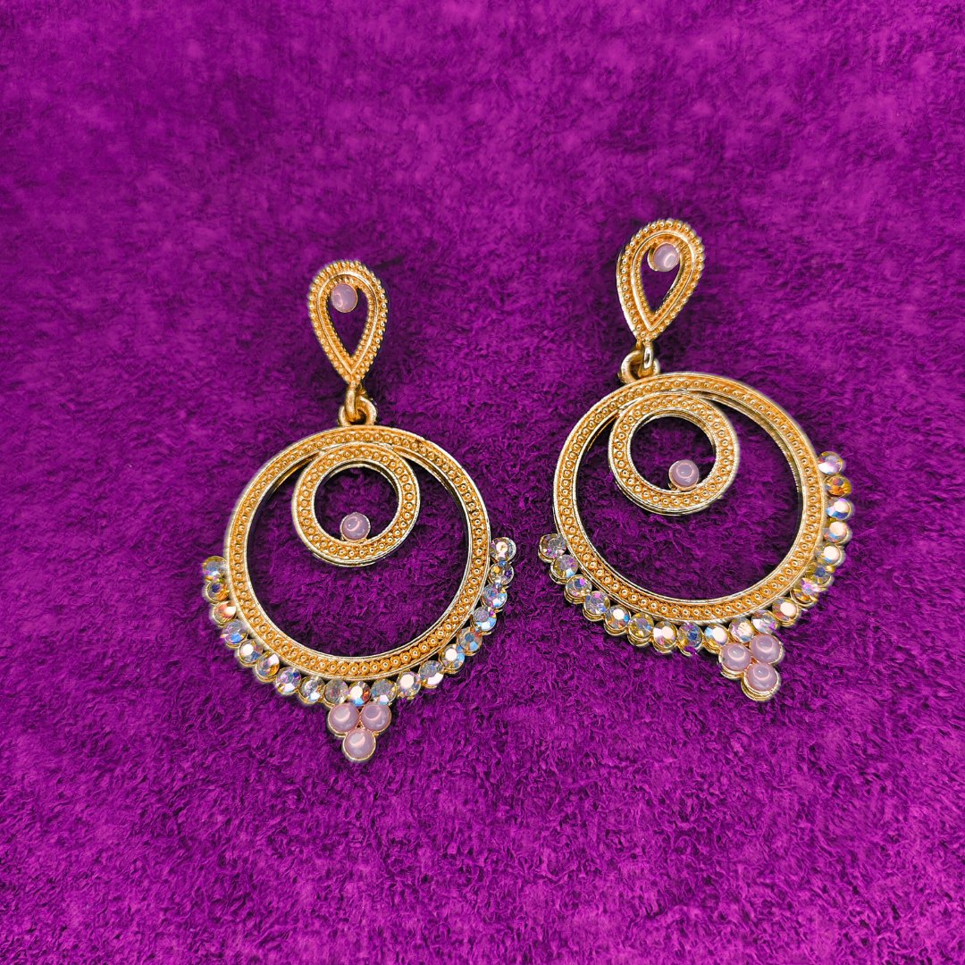 Light Purple Chandbali Earrings