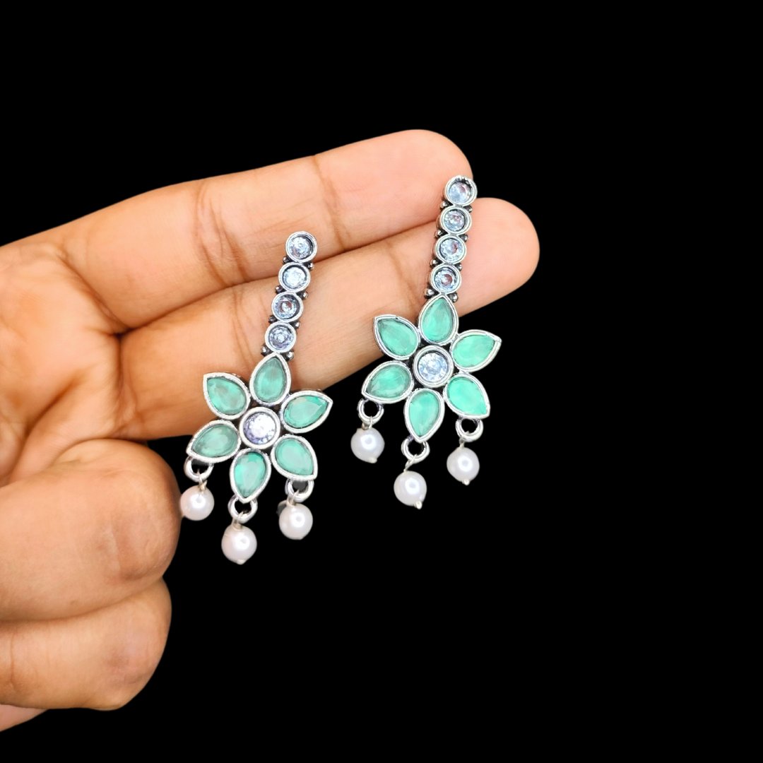 Mint Green Drop Earrings for Women