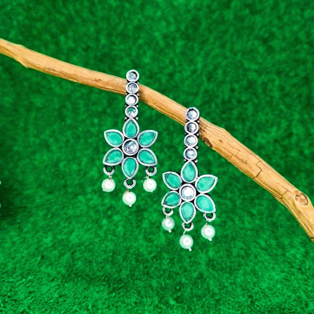 Mint Green Drop Earrings for Women