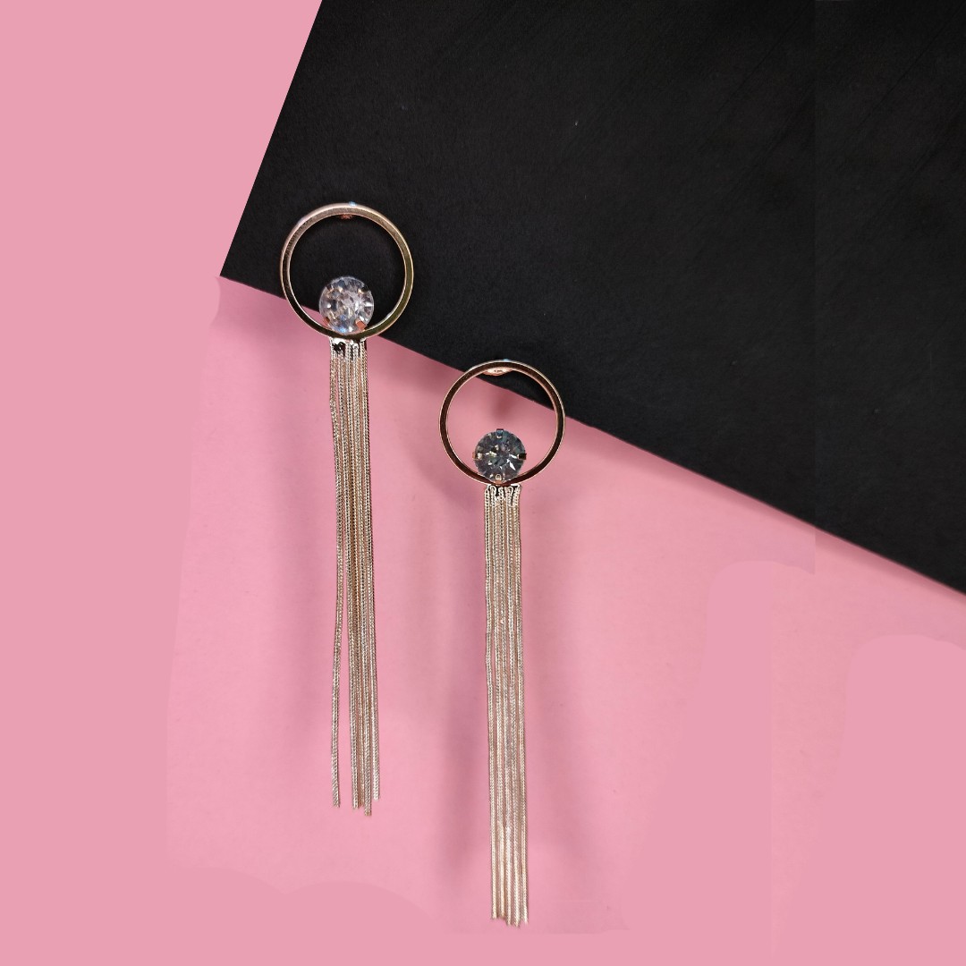 Trendy Large Hanging Tassel Earrings Tassel Style Long Drop Earrings JC212