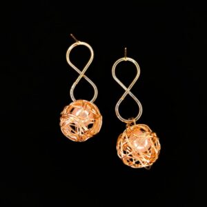 bird nest infinity drop earrings for women jc189