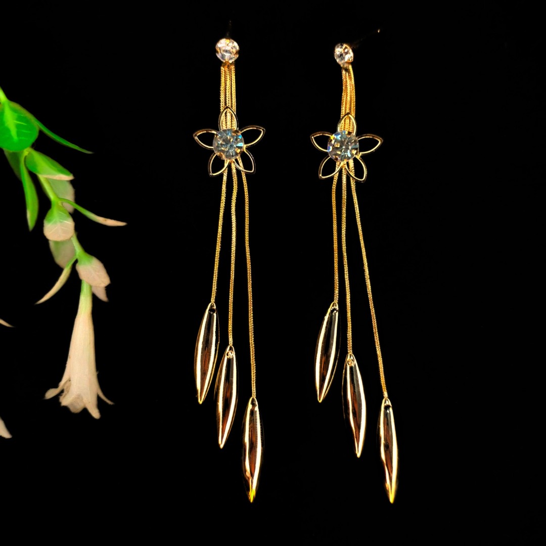 star tassel long drop earrings jc207