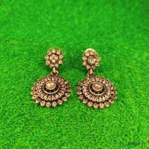 stunning golden chandbali jhumka earrings jc122