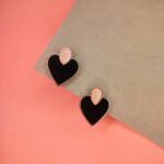 Chic Heart-Shaped Rose Gold Stud Earrings