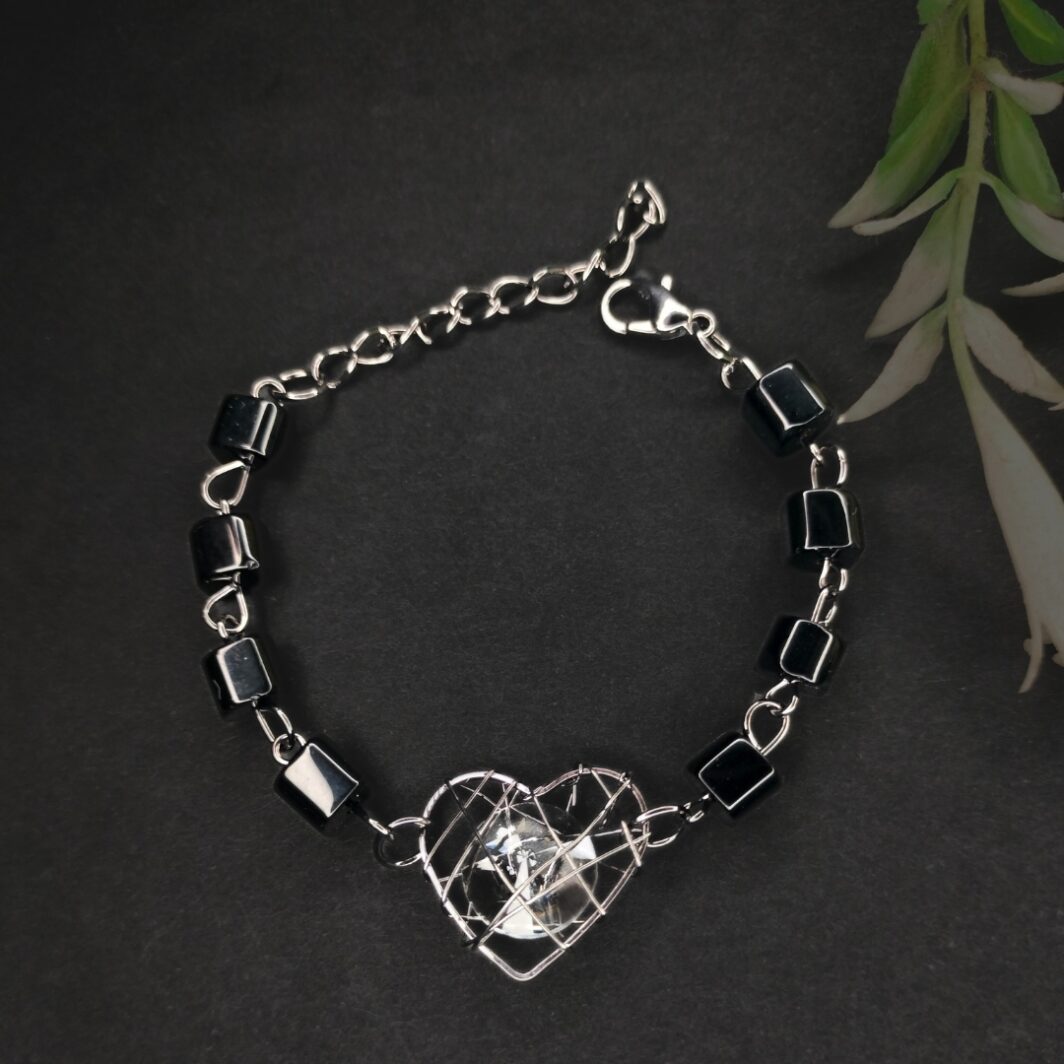 Dailywear Diamond Heart Chain Bracelet for Women Girls