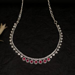 Indian Maroon Choker Necklace for Womens Daily Wear