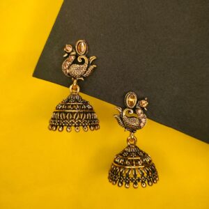 Lovely Light Brown Dome Jhumka Earrings Perfect Accessory