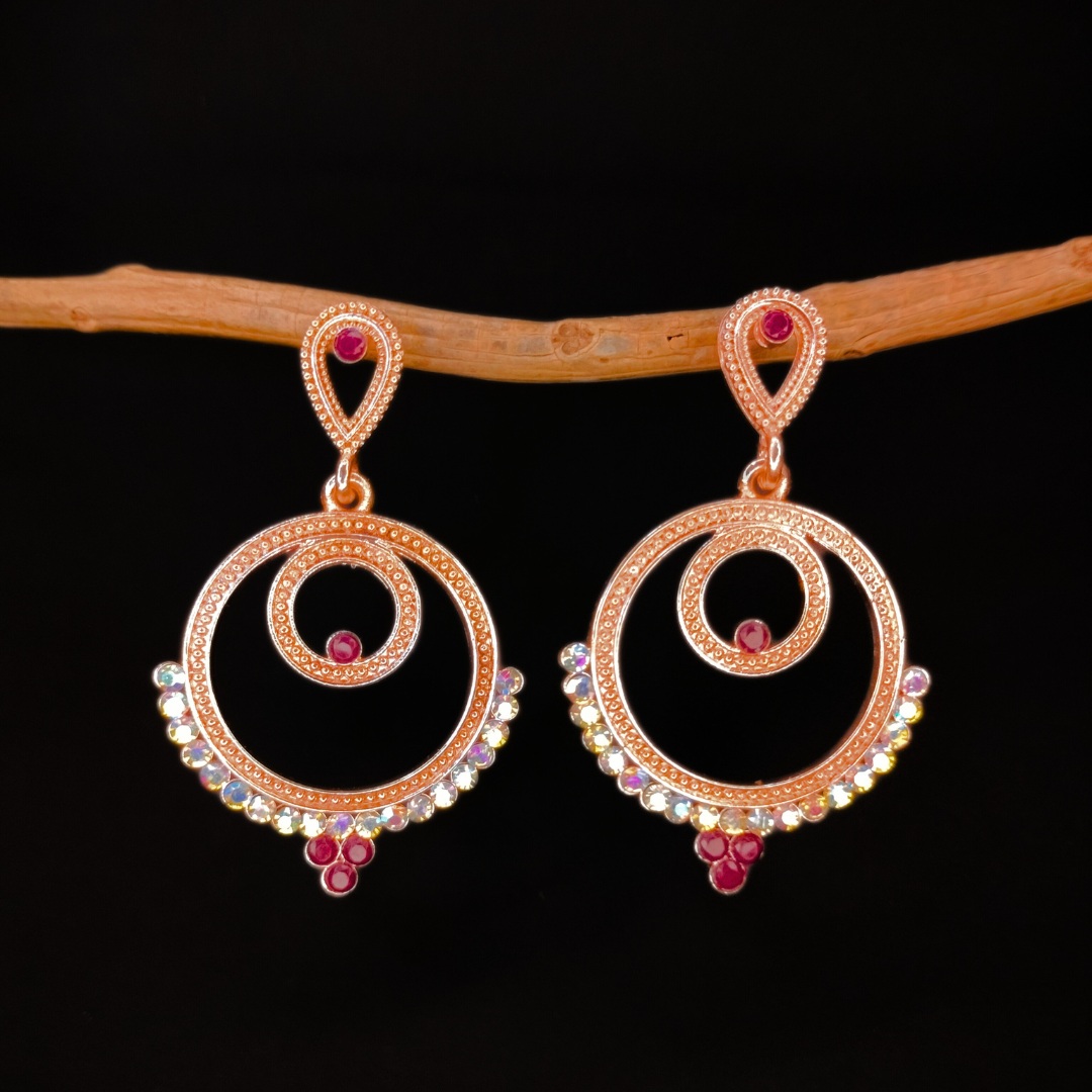 Maroon Chandbali Drop Earrings A Classic Accessory