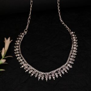 Oxidized Silver Necklace for Women JC303