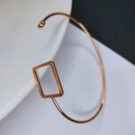 Rose Gold-Toned Cuff Bracelet for Ladies