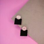 Stylish Square Rose Gold Stud Earrings