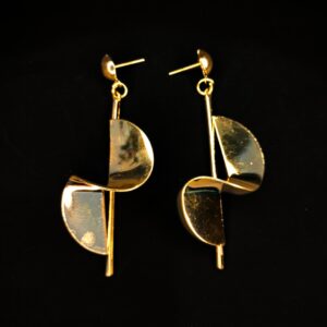 Trendy Style Gold Plated Long Dangler Earrings for Women Girls