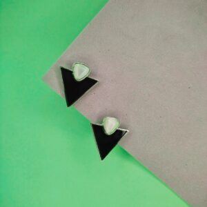 Trendy Triangle Rose Gold Stud Earrings